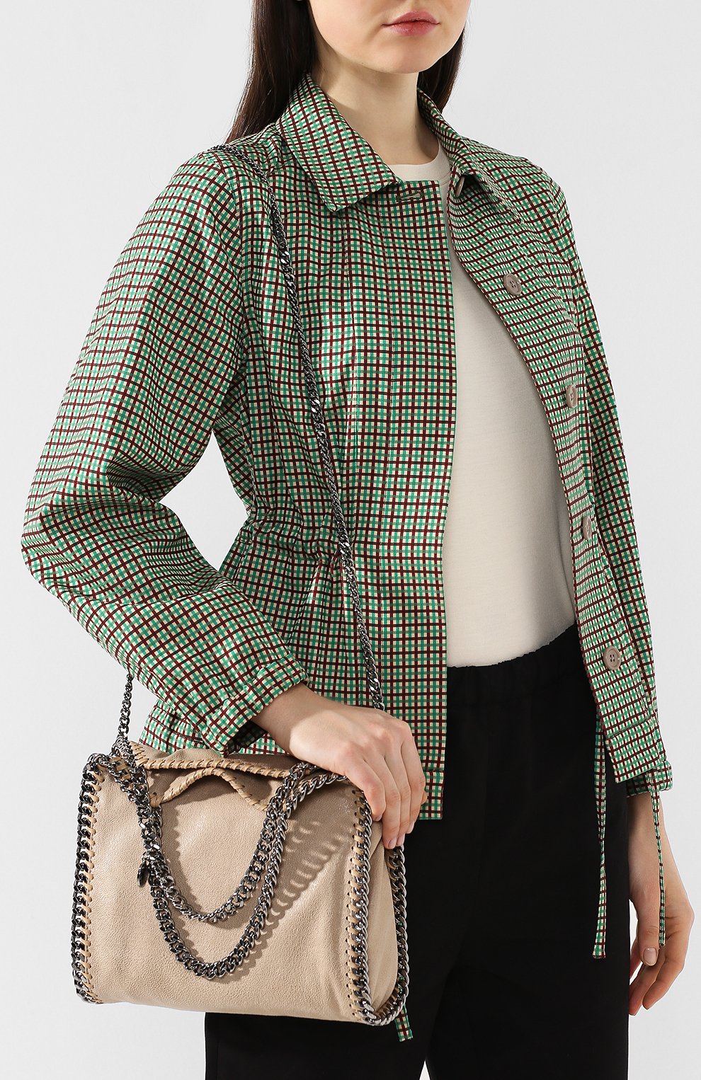 Женская сумка-тоут falabella shaggy deer mini из экокожи STELLA MCCARTNEY кремовая цвета, арт. 371223/W9132 купить в ЦУМ | Фото №5 Сумка-тоут Falabella Shaggy Deer mini из экокожи Stella McCartney кремовая цвета | Фото №5
