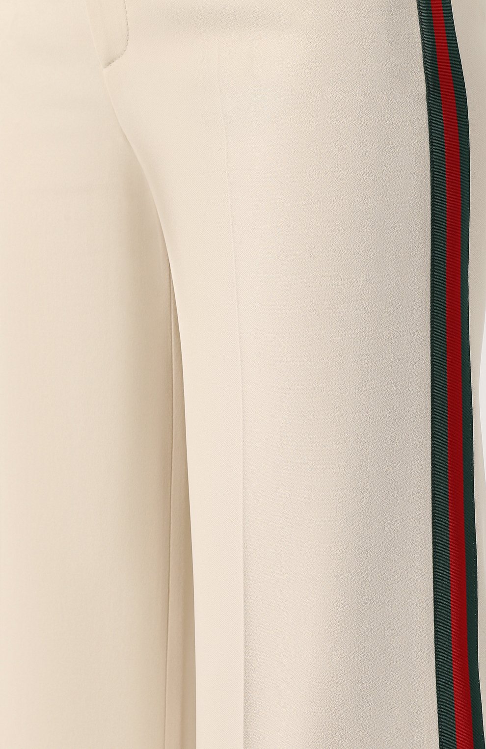 Женские кремовые укороченные брюки с лампасами Gucci, арт. 523250/ZKR01 купить в ЦУМ | Фото №5 Укороченные брюки с лампасами Gucci кремовые | Фото №5