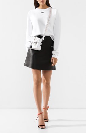 Женская черная кожаная юбка Off-White, арт. 0WJC002R197790571000 купить в ЦУМ | Фото №2 Кожаная юбка Off-White черная | Фото №2