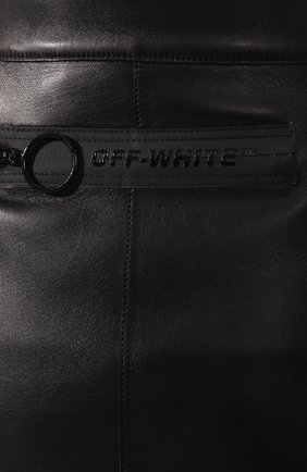 Женская черная кожаная юбка Off-White, арт. 0WJC002R197790571000 купить в ЦУМ | Фото №5 Кожаная юбка Off-White черная | Фото №5