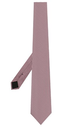 Мужской шелковый галстук BOSS розового цвета, арт. 50407103 | Фото 2 (Материал: Шелк, Текстиль; Статус проверки: Проверено; Принт: С принтом)