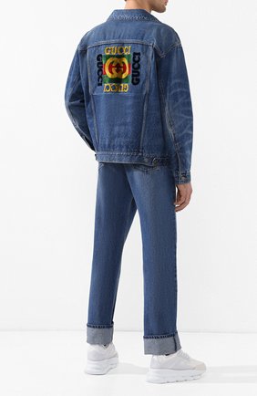Мужская джинсовая куртка GUCCI синего цвета по цене 240500 руб., арт. 475024/XDAAT | Фото 2 Мужская джинсовая куртка GUCCI синего цвета, арт. 475024/XDAAT | Фото 2 (Материал внешний: Хлопок, Деним; Статус проверки: Проверено; Мужское Кросс-КТ: Верхняя одежда; Рукава: Длинные; Длина (верхняя одежда): Короткие; Кросс-КТ: Куртка, Деним)