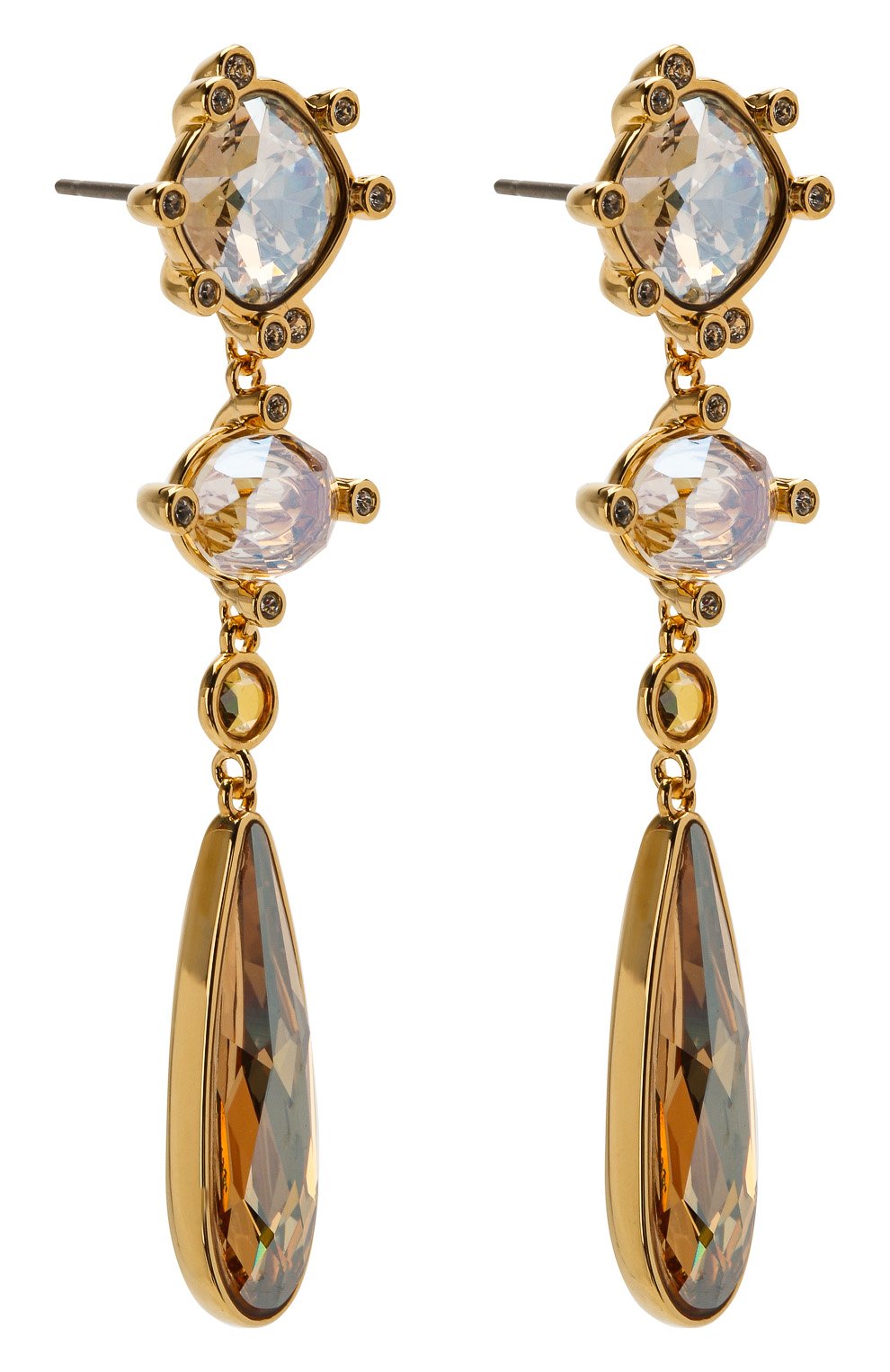 Женские серьги olive SWAROVSKI золотого цвета по цене 7780 руб., арт. 5456889 | Фото 3 Женские серьги olive SWAROVSKI золотого цвета, арт. 5456889 | Фото 3