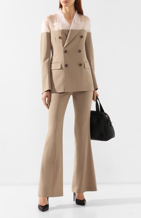 Женские бежевые расклешенные брюки Maison Margiela, арт. S51KA0433/S49189 купить в ЦУМ | Фото №2 Расклешенные брюки Maison Margiela бежевые | Фото №2