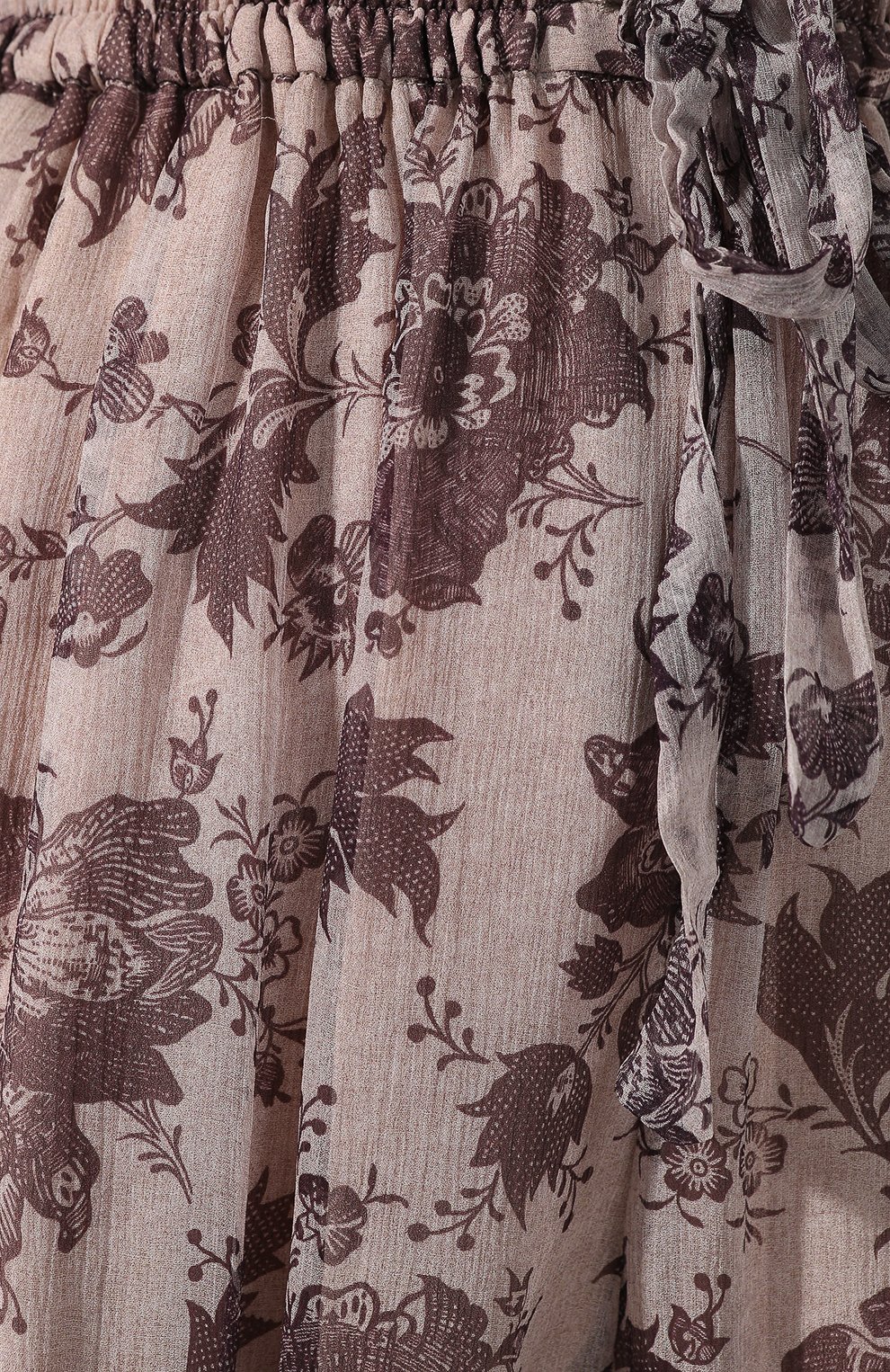 Женские бежевые шелковые брюки Zimmermann, арт. 5500PJUN купить в ЦУМ | Фото №5 Женские бежевые шелковые брюки Zimmermann