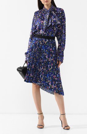 Женская синяя юбка с принтом Balenciaga, арт. 529757/TDL76 купить в ЦУМ | Фото №2 Юбка с принтом Balenciaga синяя | Фото №2