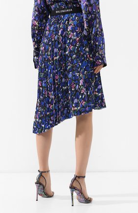 Женская синяя юбка с принтом Balenciaga, арт. 529757/TDL76 купить в ЦУМ | Фото №4 Юбка с принтом Balenciaga синяя | Фото №4
