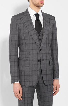 Мужской шерстяной костюм TOM FORD темно-серого цвета по цене 337000 руб., арт. 522R32/31AL41 | Фото 2 Мужской шерстяной костюм TOM FORD темно-серого цвета, арт. 522R32/31AL41 | Фото 2