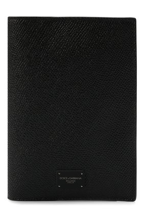 Мужской кожаная обложка для паспорта DOLCE & GABBANA черного цвета, арт. BP2215/AZ602 | Фото 1 (Кросс-КТ: обложки и футляры; Материал: Натуральная кожа)
