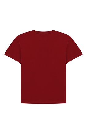 Детская хлопковая футболка DOLCE & GABBANA бордового цвета по цене 14650 руб., арт. L4JT7N/G7REY/2-6 | Фото 2 Детская хлопковая футболка DOLCE & GABBANA бордового цвета, арт. L4JT7N/G7REY/2-6 | Фото 2