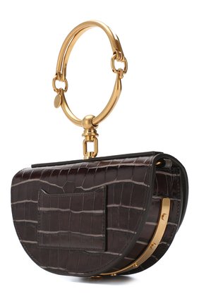 Женская сумка nile minaudière CHLOÉ темно-серая цвета, арт. CHC19SS302A87 купить в ЦУМ | Фото №3 Сумка Nile Minaudière Chloé темно-серая цвета | Фото №3