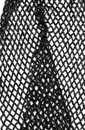 Женский шарф из бисера DRIES VAN NOTEN черного цвета, арт. 191-11301 | Фото 2 (Материал: Текстиль, Синтетический материал; Региональные ограничения белый список (Axapta Mercury): RU; Статус проверки: Проверено, Проверена категория)
