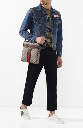 Мужская сумка-планшет ophidia GUCCI бежевого цвета по цене 72100 руб., арт. 547934/96IWT | Фото 2 Мужская сумка-планшет ophidia GUCCI бежевого цвета, арт. 547934/96IWT | Фото 2