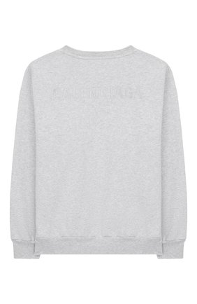 Детский хлопковый свитшот BALENCIAGA серого цвета по цене 14800 руб., арт. 558145/TDV29 | Фото 2 Детский хлопковый свитшот BALENCIAGA серого цвета, арт. 558145/TDV29 | Фото 2