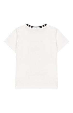 Детский хлопковая футболка DOLCE & GABBANA белого цвета по цене 8485 руб., арт. L1JT7W/G7REZ | Фото 2 Детский хлопковая футболка DOLCE & GABBANA белого цвета, арт. L1JT7W/G7REZ | Фото 2