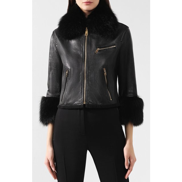 фото Кожаная куртка dolce & gabbana