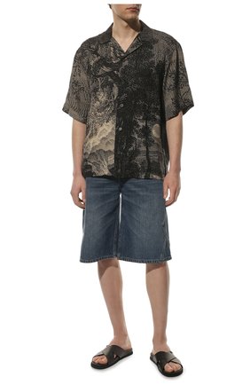 Мужские кожаные шлепанцы hawaii DOLCE & GABBANA черного цвета по цене 34850 руб., арт. A80134/AZ630 | Фото 2 Мужские кожаные шлепанцы hawaii DOLCE & GABBANA черного цвета, арт. A80134/AZ630 | Фото 2