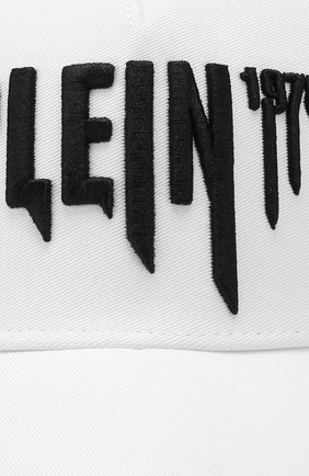 Хлопковая бейсболка Philipp Plein белого цвета, арт. S19A BAC0076 PTE003N в ЦУМ | Фото №3 Хлопковая бейсболка Philipp Plein белого цвета | Фото №3