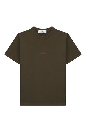 Детская хлопковая футболка STONE ISLAND хаки цвета по цене 4995 руб., арт. 701621452/6-8 | Фото 1 Детская хлопковая футболка STONE ISLAND хаки цвета, арт. 701621452/6-8 | Фото 1