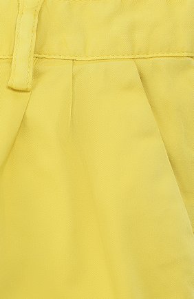 Детские хлопковые шорты IL GUFO желтого цвета, арт. P19PS008C6002/2A-4A | Фото 3 (Случай: Повседневный; Материал внешний: Хлопок; Девочки Кросс-КТ: Шорты-одежда; Статус проверки: Проверена категория)