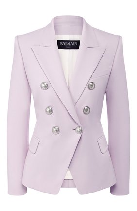 Женский шерстяной жакет BALMAIN сиреневого цвета по цене 156000 руб., арт. RF17204/W022 | Фото 1 Женский шерстяной жакет BALMAIN сиреневого цвета, арт. RF17204/W022 | Фото 1