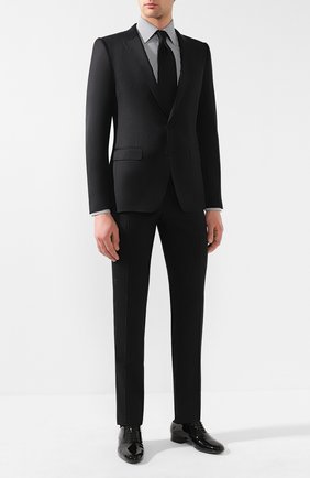 Мужская хлопковая рубашка TOM FORD черно-белого цвета по цене 35300 руб., арт. 5FT600/94S1JE | Фото 2 Мужская хлопковая рубашка TOM FORD черно-белого цвета, арт. 5FT600/94S1JE | Фото 2