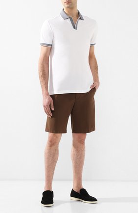 Мужские хлопковые шорты LORO PIANA коричневого цвета по цене 45350 руб., арт. FAE8348 | Фото 2 Мужские хлопковые шорты LORO PIANA коричневого цвета, арт. FAE8348 | Фото 2