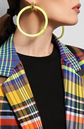 Женские желтые серьги hoop large Balenciaga, арт. 518104/TZ08G купить в ЦУМ | Фото №2 Серьги Hoop large Balenciaga желтые | Фото №2