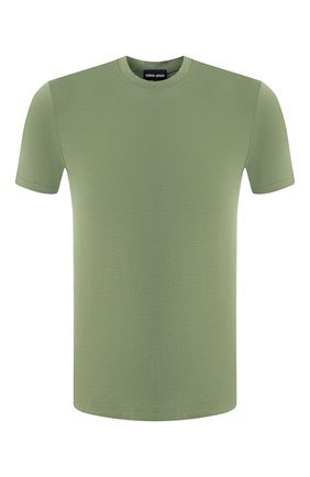Мужская футболка из вискозы GIORGIO ARMANI зеленого цвета по цене 19350 руб., арт. 8NST52/SJP4Z | Фото 1 Мужская футболка из вискозы GIORGIO ARMANI зеленого цвета, арт. 8NST52/SJP4Z | Фото 1