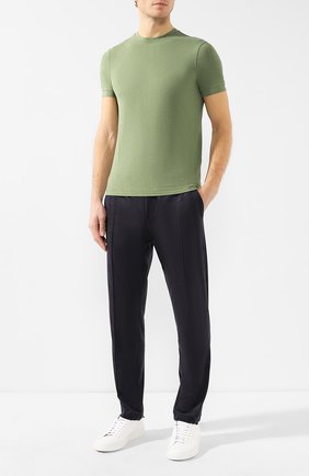Мужская футболка из вискозы GIORGIO ARMANI зеленого цвета по цене 19350 руб., арт. 8NST52/SJP4Z | Фото 2 Мужская футболка из вискозы GIORGIO ARMANI зеленого цвета, арт. 8NST52/SJP4Z | Фото 2