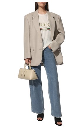 Женская хлопковая футболка GUCCI белого цвета по цене 36800 руб., арт. 457095/X5L89 | Фото 2 Женская хлопковая футболка GUCCI белого цвета, арт. 457095/X5L89 | Фото 2