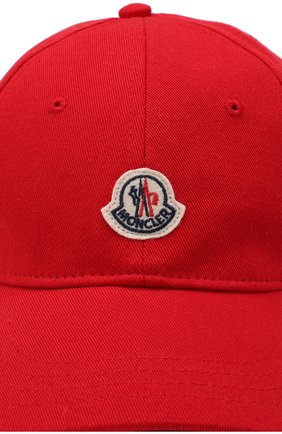 Хлопковая бейсболка Moncler Enfant красного цвета, арт. E1-954-00121-05-04863 в ЦУМ | Фото №3 Хлопковая бейсболка Moncler Enfant красного цвета | Фото №3
