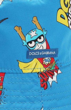 Хлопковая панама Dolce & Gabbana голубого цвета, арт. LN4H42/HS5C5 в ЦУМ | Фото №3 Хлопковая панама Dolce & Gabbana голубого цвета | Фото №3