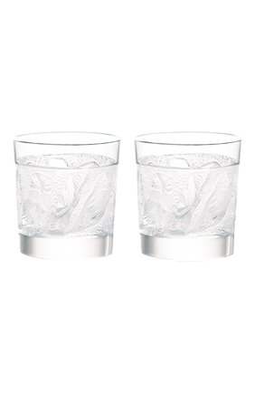 Набор из 2-х стаканов для виски owl LALIQUE прозрачного цвета, арт. 1731400 | Фото 1 (Статус проверки: Проверена категория; Ограничения доставки: fragile-2)