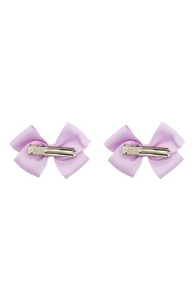 Детская комплект из двух заколок wavy bow JUNEFEE сиреневого цвета по цене 890 руб., арт. 4576 | Фото 2 Детская комплект из двух заколок wavy bow JUNEFEE сиреневого цвета, арт. 4576 | Фото 2