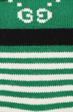 Детские хлопковые носки GUCCI зеленого цвета, арт. 556637/3K111 | Фото 2 (Материал: Хлопок, Текстиль; Статус проверки: Проверена категория; Кросс-КТ: Носки)