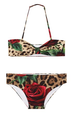 Детского раздельный купальник DOLCE & GABBANA коричневого цвета по цене 18800 руб., арт. L5J809/FSG0X/2-6 | Фото 1 Детского раздельный купальник DOLCE & GABBANA коричневого цвета, арт. L5J809/FSG0X/2-6 | Фото 1 (Материал внешний: Синтетический материал; Девочки Кросс-КТ: Купальники-пляж; Принт: С принтом; Ростовка одежда: 3 года | 98 см, 4 года | 104 см, 5 лет | 110 см)
