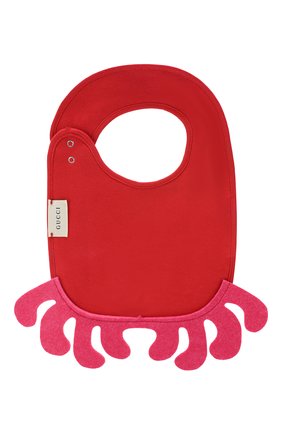 Детский хлопковый нагрудник GUCCI розового цвета, арт. 556608/3K224 | Фото 2 (Материал: Текстиль, Хлопок)