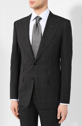 Мужской шерстяной костюм TOM FORD темно-серого цвета по цене 428000 руб., арт. 545R05/21AL43 | Фото 2 Мужской шерстяной костюм TOM FORD темно-серого цвета, арт. 545R05/21AL43 | Фото 2 (Материал внешний: Шерсть; Рукава: Длинные; Костюмы М: Однобортный; Стили: Классический; Региональные ограничения белый список (Axapta Mercury): RU)