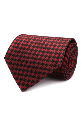 Мужской шелковый галстук TOM FORD красного цвета, арт. 5TF45/XTF | Фото 1 (Материал: Текстиль, Синтетический материал, Шелк; Статус проверки: Проверено; Принт: С принтом)