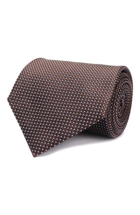 Мужской шелковый галстук ERMENEGILDO ZEGNA коричневого цвета по цене 12950 руб., арт. Z5E25/1XW | Фото 1 Мужской шелковый галстук ERMENEGILDO ZEGNA коричневого цвета, арт. Z5E25/1XW | Фото 1