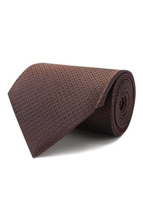 Мужской шелковый галстук ERMENEGILDO ZEGNA коричневого цвета по цене 18350 руб., арт. Z5E25/1XW | Фото 1