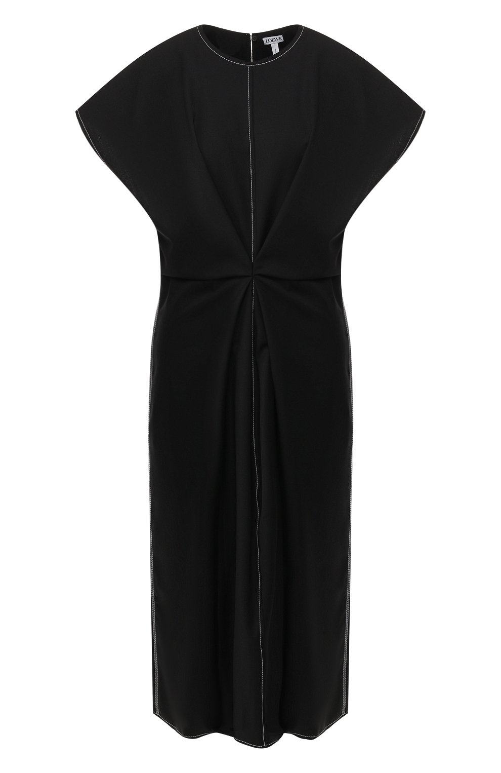 Женское черное платье-миди LOEWE купить в интернет-магазине ЦУМ, арт ...