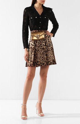 Женская золотая поясная сумка devotion Dolce & Gabbana, арт. BB6706/A1016 купить в ЦУМ | Фото №2 Поясная сумка Devotion Dolce & Gabbana золотая | Фото №2