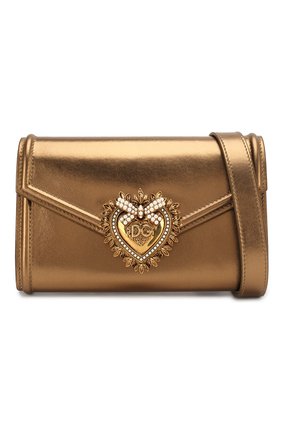 Женская золотая поясная сумка devotion Dolce & Gabbana, арт. BB6706/A1016 купить в ЦУМ | Фото №5 Поясная сумка Devotion Dolce & Gabbana золотая | Фото №5