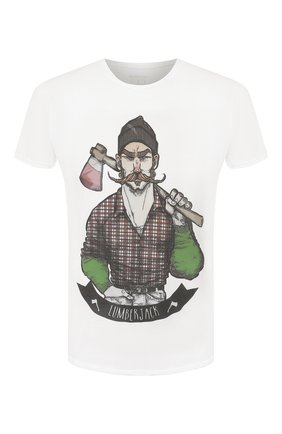 Мужская хлопковая футболка BISIBIGLIO белого цвета по цене 4650 руб., арт. LUMBERJACK | Фото 1 Мужская хлопковая футболка BISIBIGLIO белого цвета, арт. LUMBERJACK | Фото 1