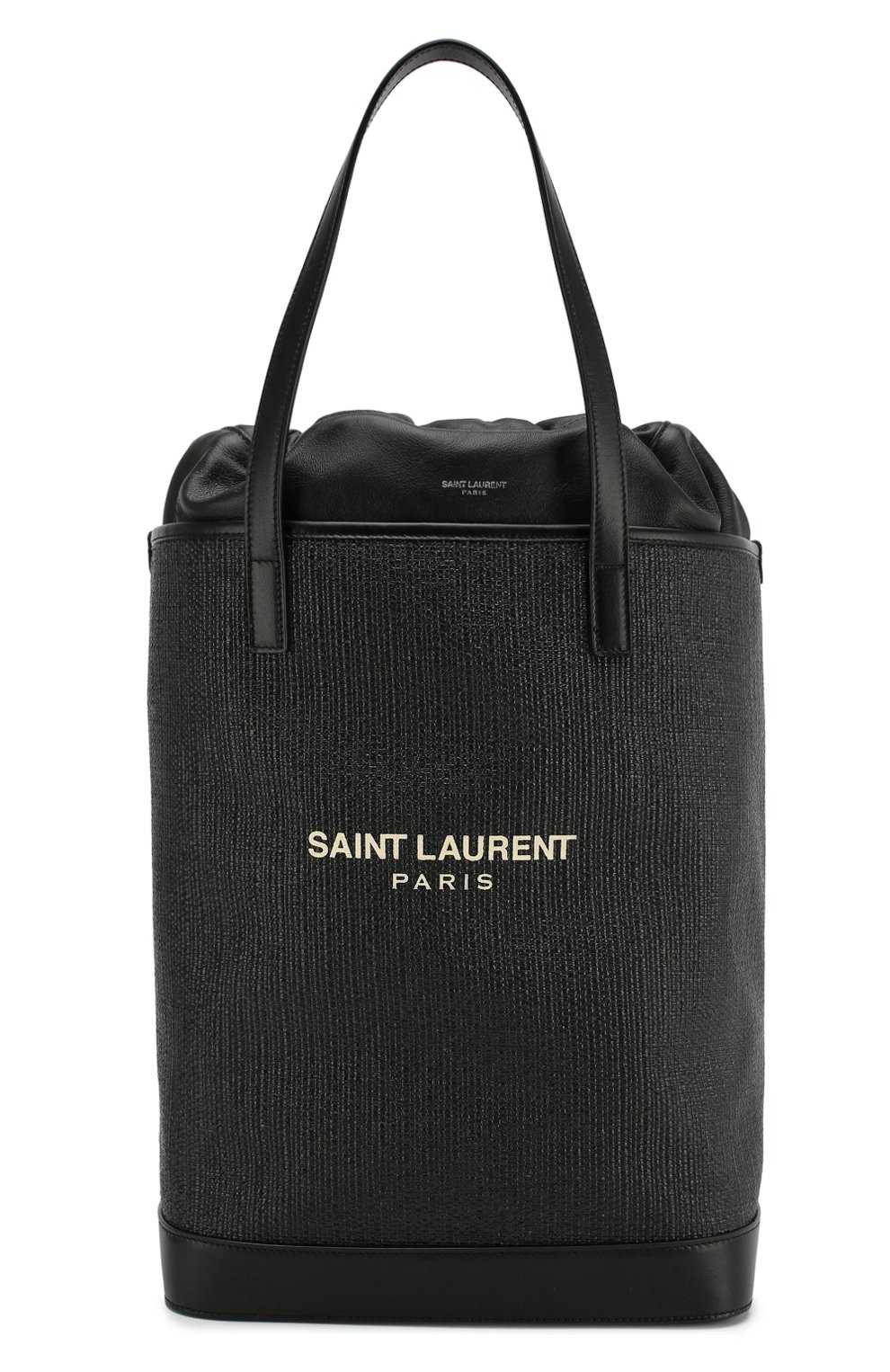 Женская сумка-шопер teddy SAINT LAURENT черного цвета, арт. 551595/96W1E | Фото 1