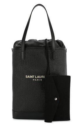 Женская сумка-шопер teddy SAINT LAURENT черного цвета по цене 116000 руб., арт. 551595/96W1E | Фото 5 Женская сумка-шопер teddy SAINT LAURENT черного цвета, арт. 551595/96W1E | Фото 5