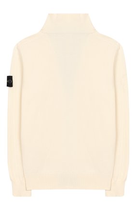 Детский хлопковый кардиган STONE ISLAND бежевого цвета по цене 11950 руб., арт. 7016530A4/10-14 | Фото 2 Детский хлопковый кардиган STONE ISLAND бежевого цвета, арт. 7016530A4/10-14 | Фото 2
