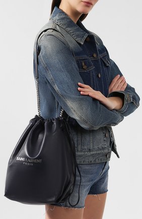 Женская сумка teddy SAINT LAURENT темно-синяя цвета, арт. 538447/0YP0E купить в ЦУМ | Фото №5 Сумка Teddy Saint Laurent темно-синяя цвета | Фото №5